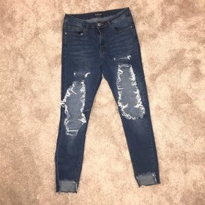 Distressed High Waisted Fashion Nova Jeans
